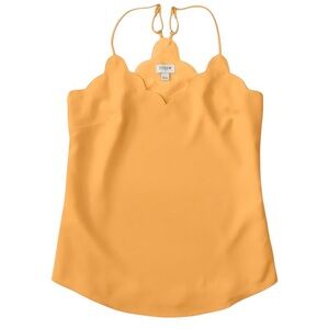 J. Crew scalloped neckline racer back lined camisole size excellent condition